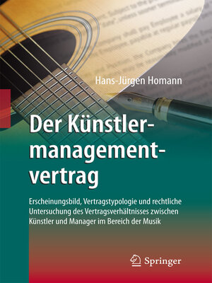 cover image of Der Künstlermanagementvertrag